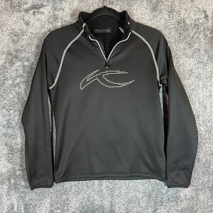 KJUS Girls 1/4 Zip Fleece-Lined Pullover Black 164 EU (Age 14-15) Golf
